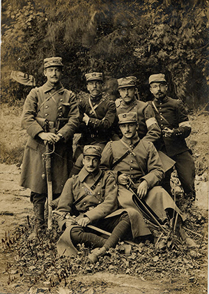 « les officiers de la 9e compagnie du 36e régiment d’infanterie – campagne de 1914 »
